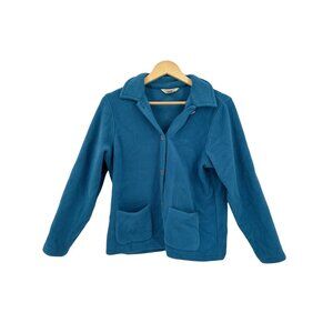 Vintage‎ L.L. bean Fleece Coat Jacket Womens size M Outdoors Utility Minimalist